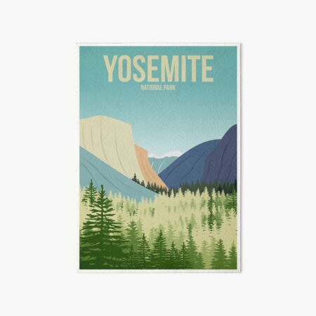Yosemite National Park Art Board Print