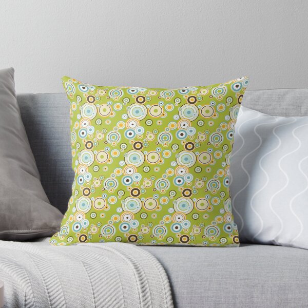 Modern art with concentric circles Throw Pillow