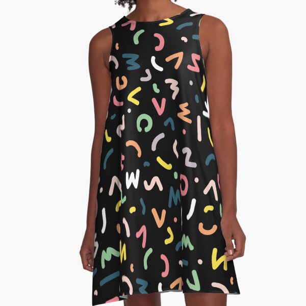 Neon Lights A-Line Dress