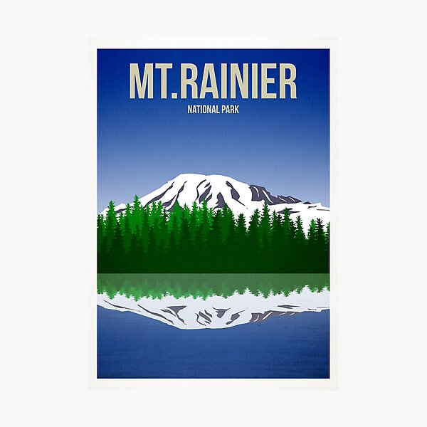 Mt Rainier National Park Photographic Print