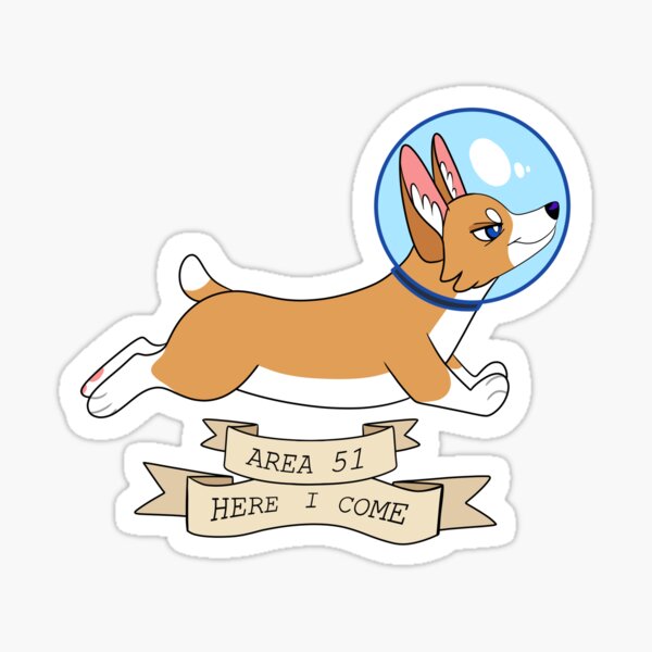 Area 51 Here I Come Sticker