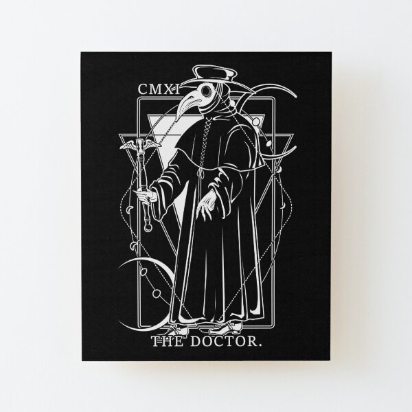 The Doctor Wood Mounted Print