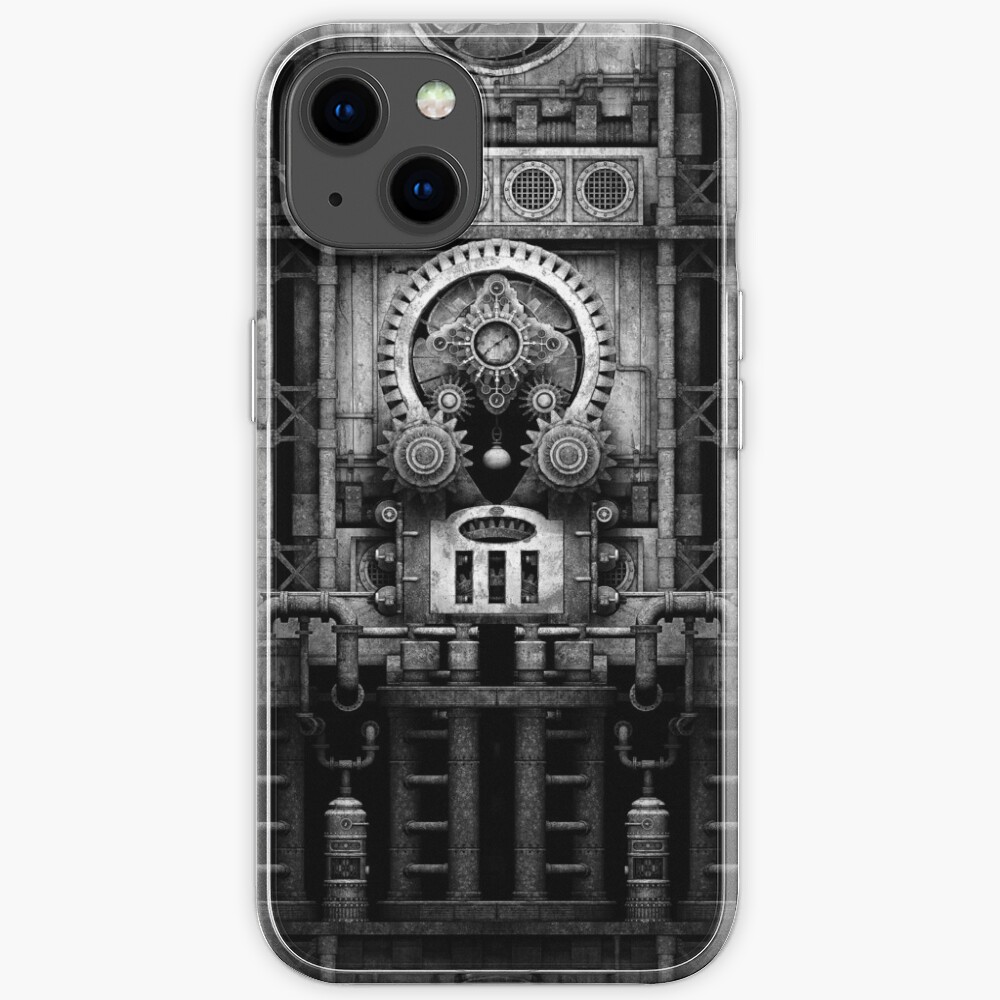 Infernal Steampunk Vintage Machine #3 Monochrome iPhone Case