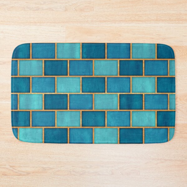 Item preview, Gold and Ocean Blue Bricks designed and sold by Elsy's Art.