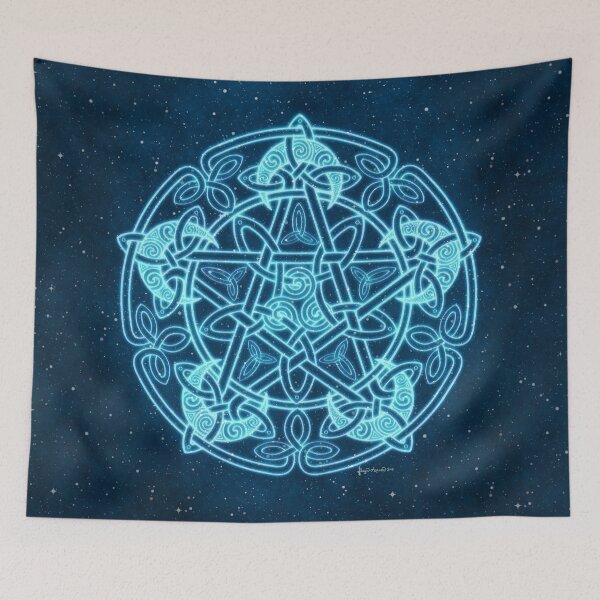Item preview, Celtic Crescent Moon Pentacle Pentagram designed and sold by Brigid Ashwood.