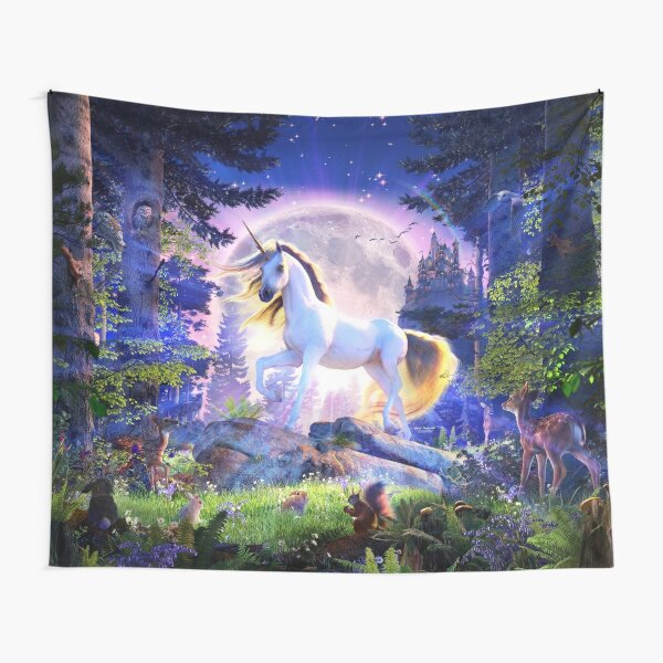 Disover Moonlight Unicorn | Tapestry