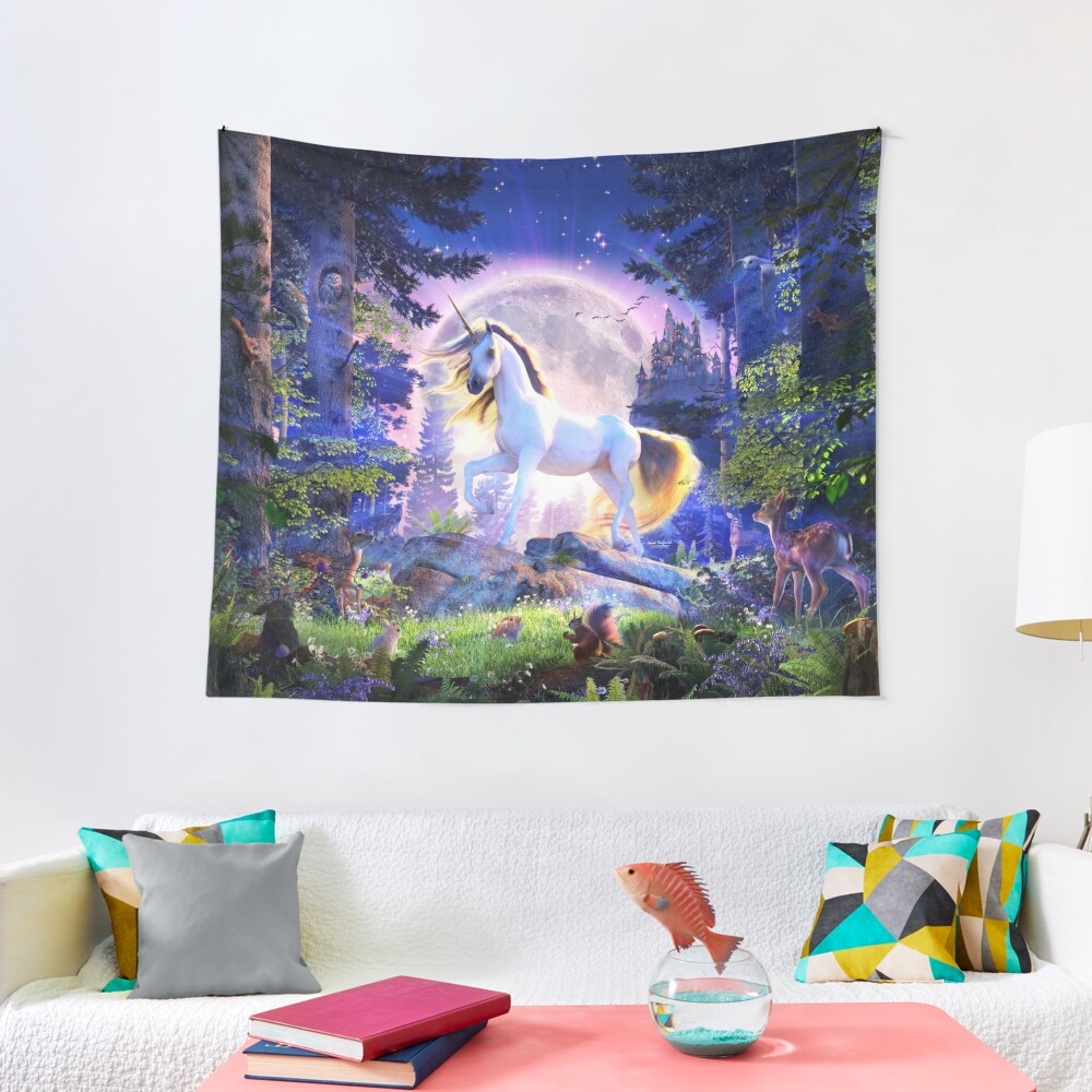 Disover Moonlight Unicorn | Tapestry