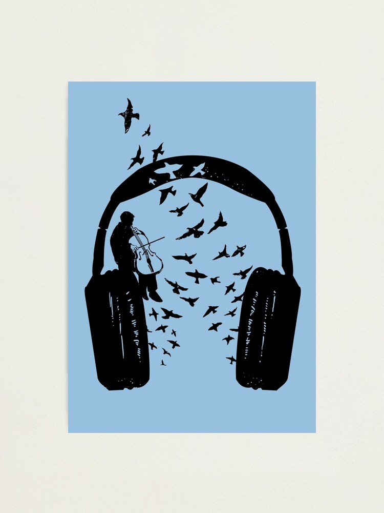 Alternate view of Headphone - Cello Photographic Print