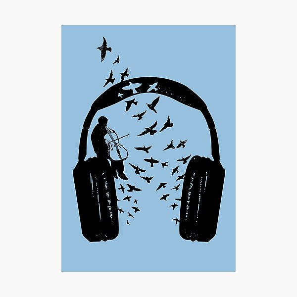 Headphone - Cello Photographic Print