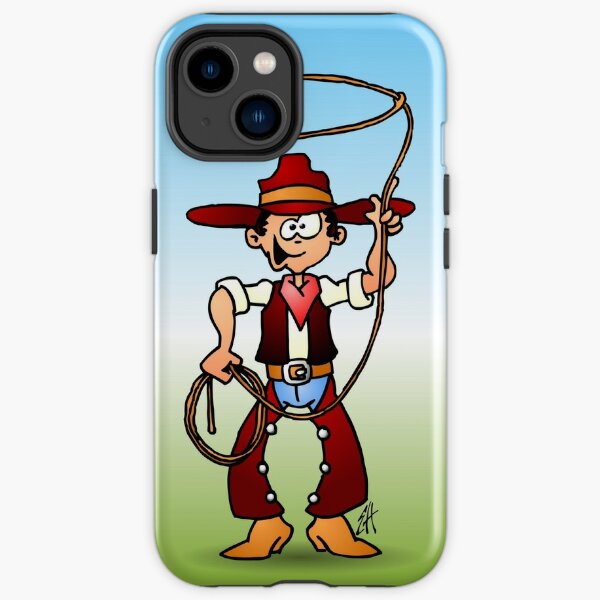 Cowboy with a lasso iPhone Tough Case