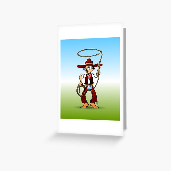Cowboy with a lasso Greeting Card