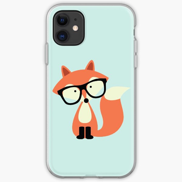 Cute Hipster Red Fox iPhone Soft Case