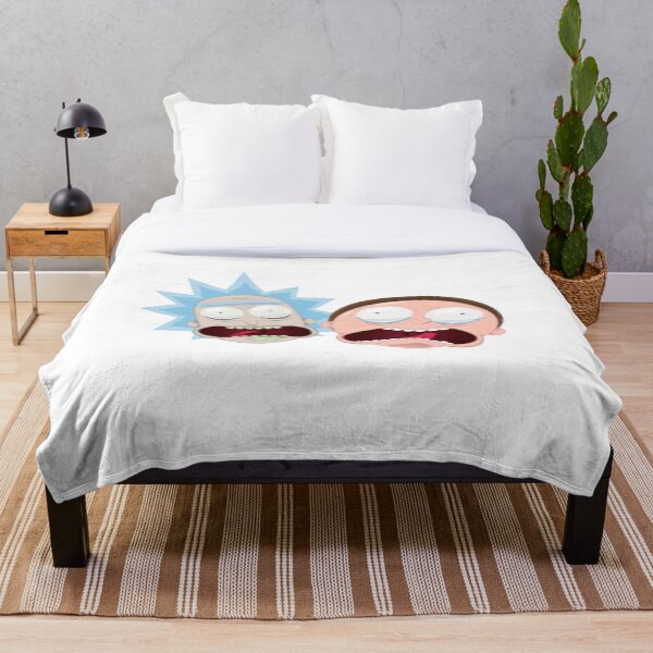 Rick and Morty yelling Throw Blanket