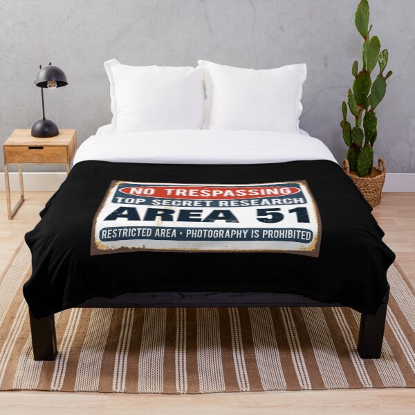 Item preview, Storm Area 51 Designs Warning Sign UFO Raid designed and sold by elderberry.
