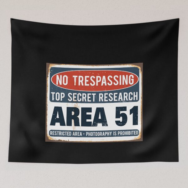 Item preview, Storm Area 51 Designs Warning Sign UFO Raid designed and sold by elderberry.
