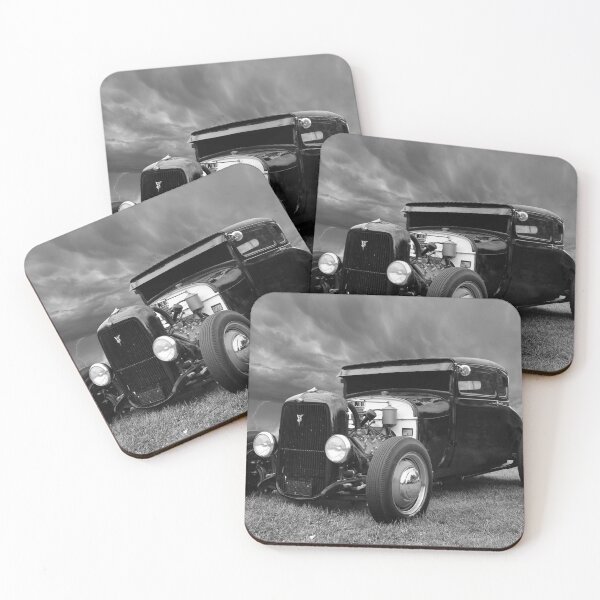 Item preview, 1929 - Ford Model A - Hot Rod - black white designed and sold by hottehue.