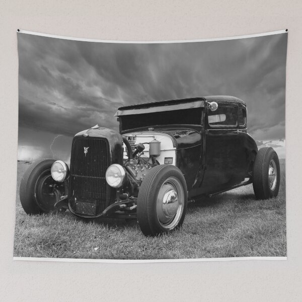 Item preview, 1929 - Ford Model A - Hot Rod - black white designed and sold by hottehue.