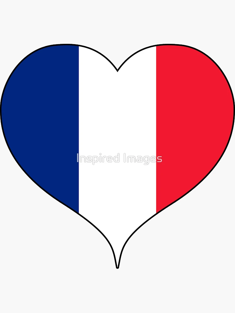 I Love France French Flag Heart' Sticker | Spreadshirt