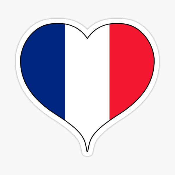 I Love France French Flag Heart' Sticker | Spreadshirt