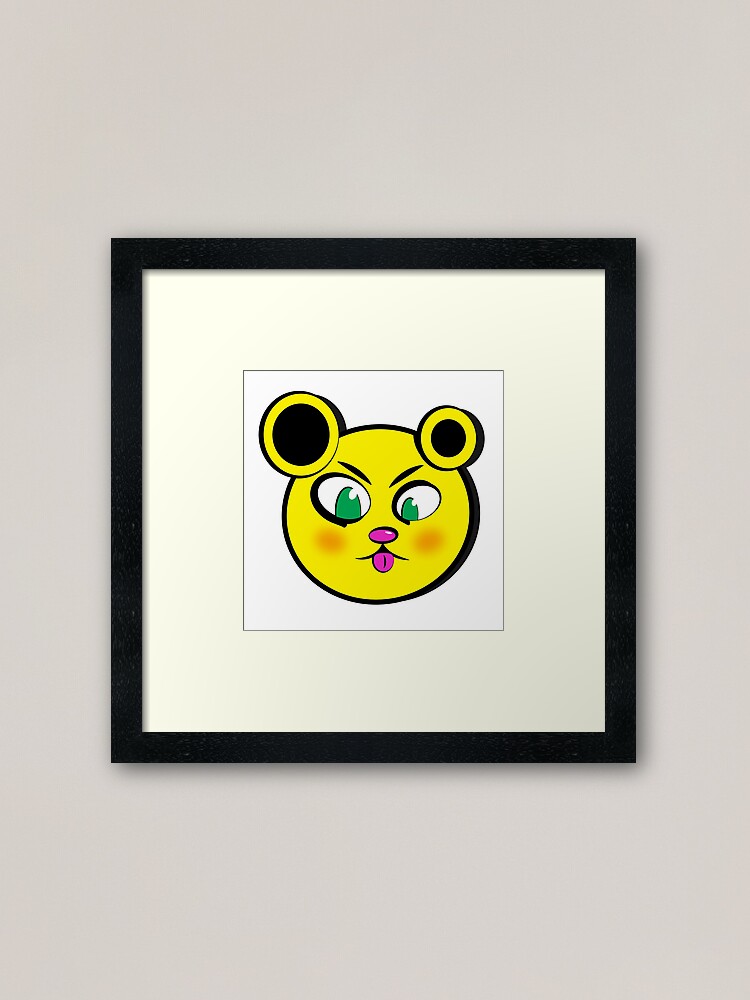 Cute Angry Bear Cartoon Framed Art Print By Saibiadesign Redbubble