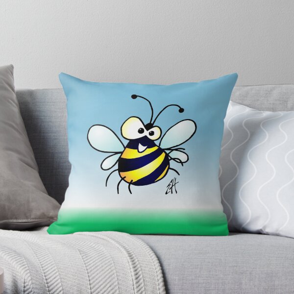 Bumbling bee Throw Pillow
