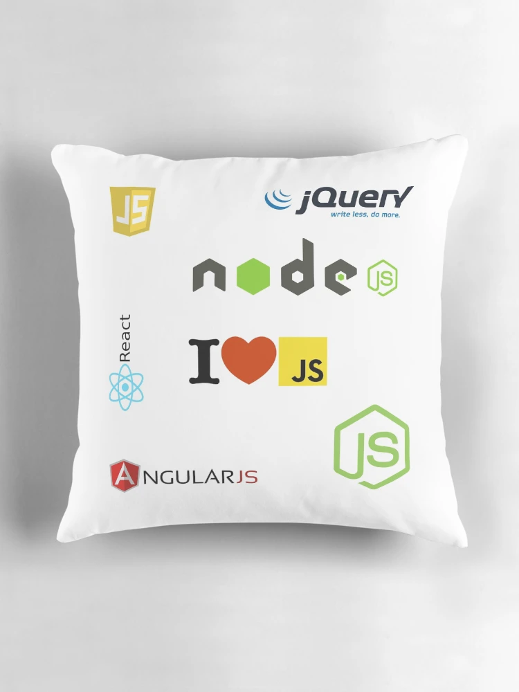 Thumbnail 3 of 4, Pillow, javascript ecosystem nodejs jquery designed and sold by yourgeekside.