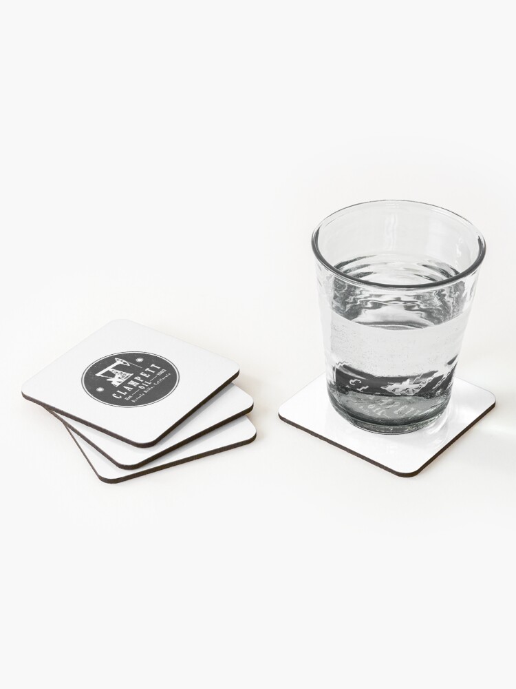 Alternate view of Clampett Oil logo - inspired by the Beverly Hillbillies Coasters (Set of 4)