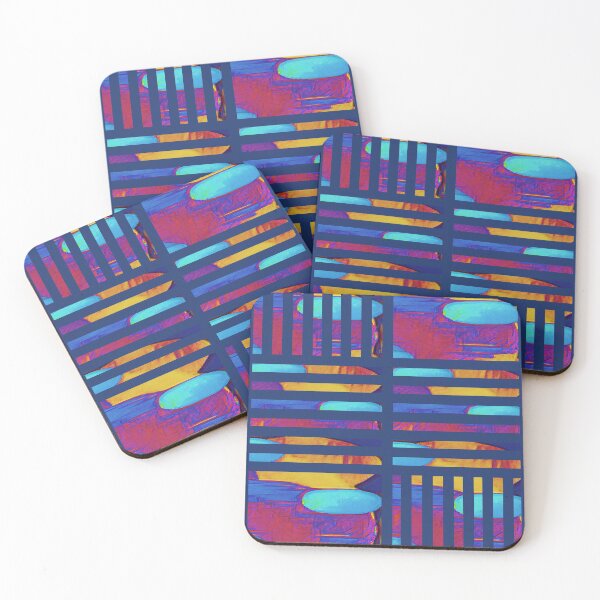 Item preview, Escape to Summer. A bright, cheerful design in orange, red and blue.  designed and sold by innerspectrum.