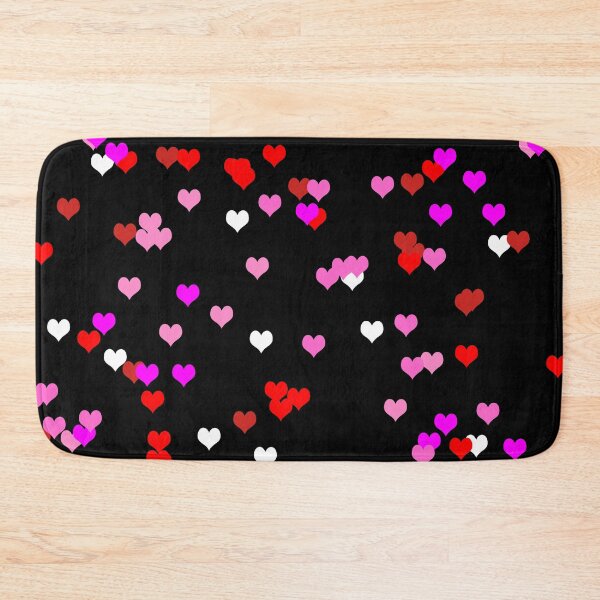 Item preview, Scattered Hearts in Pink Showing Black Background Option designed and sold by Darcy777.