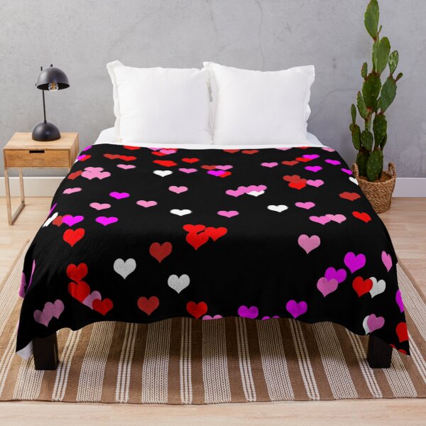 Item preview, Scattered Hearts in Pink Showing Black Background Option designed and sold by Darcy777.
