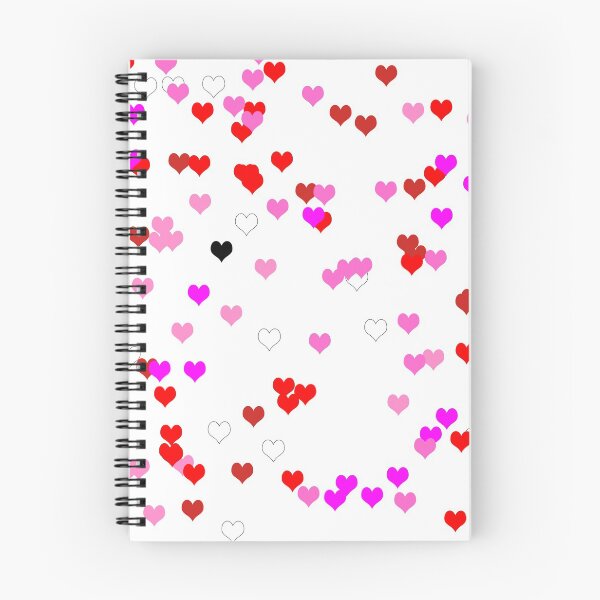 Item preview, Scattered Hearts in Pink with Black Heart designed and sold by Darcy777.