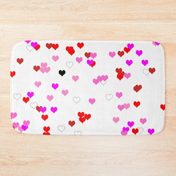 Item preview, Scattered Hearts in Pink with Black Heart designed and sold by Darcy777.