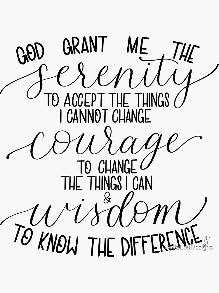 Serenity Prayer Stickers for Sale - Pixels