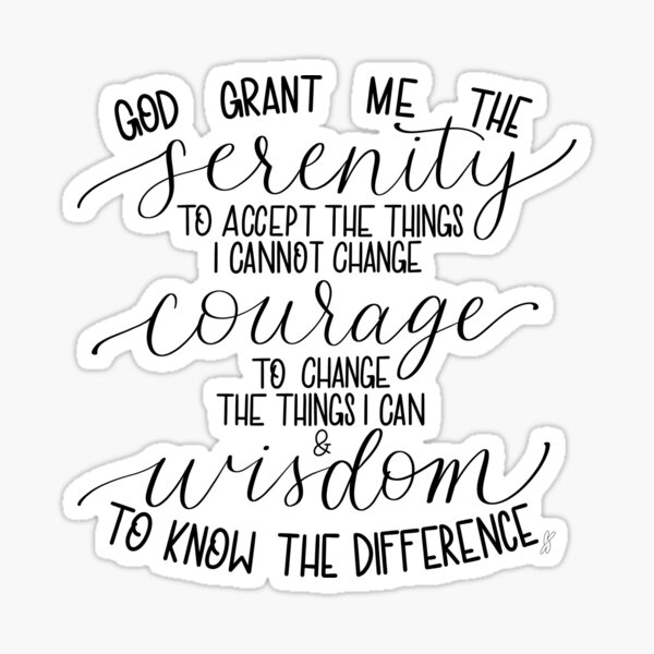 serenity prayer stickers for sale redbubble