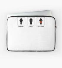 Women, Men, Scotsmen Humorous Toilet Signs Laptop Sleeve