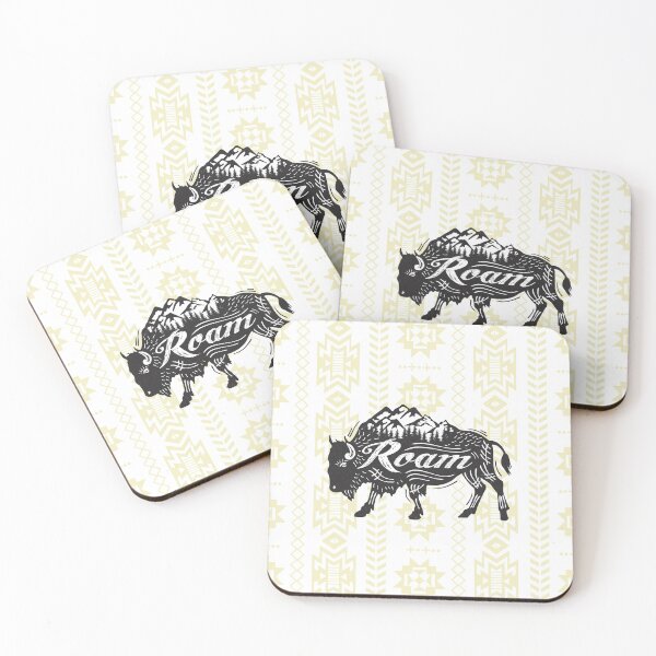 Item preview, Roam Buffalo, Southwest Yellow Background designed and sold by MyMaxDesign.