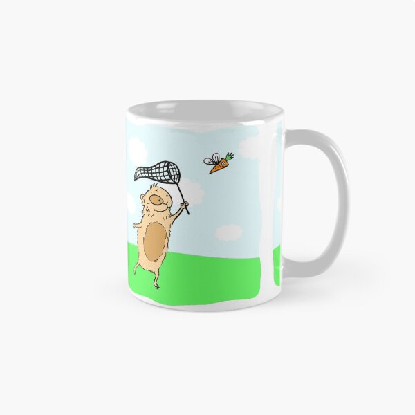 Aperçu de l'œuvre Cochon d'Inde chassant la carotte volante créée et vendue par mondesign26.