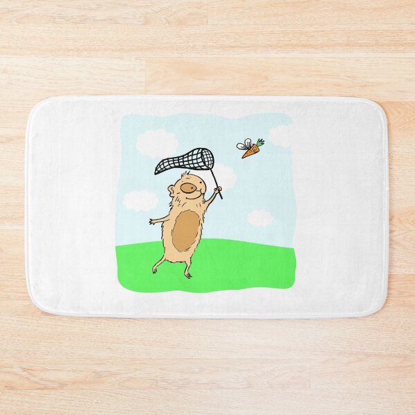 Item preview, Guinea pig chasing flying carrot designed and sold by mondesign26.