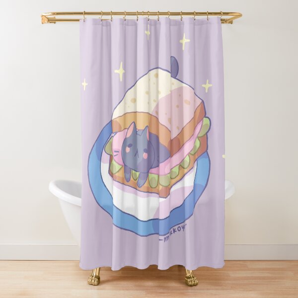 Sandwich cat Shower Curtain