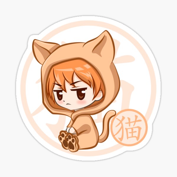 Chibi Kyo Cat Fruits Basket Sticker