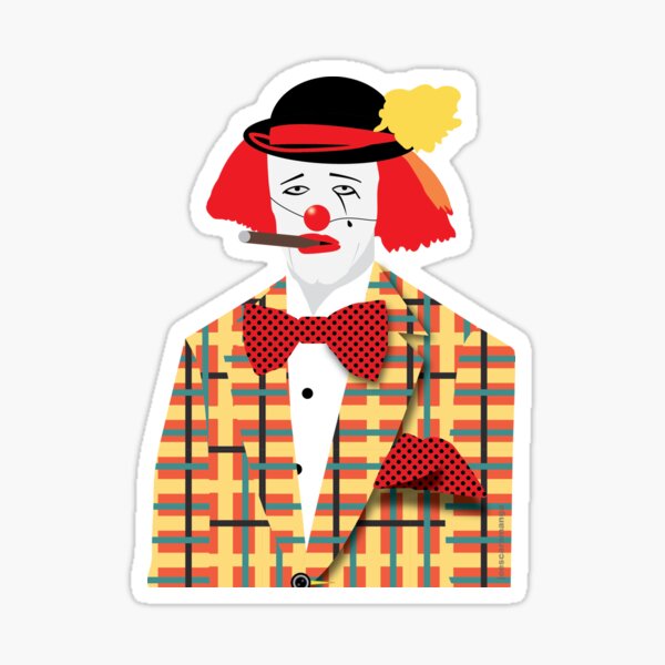 Roger Moore 007 Clown Sticker