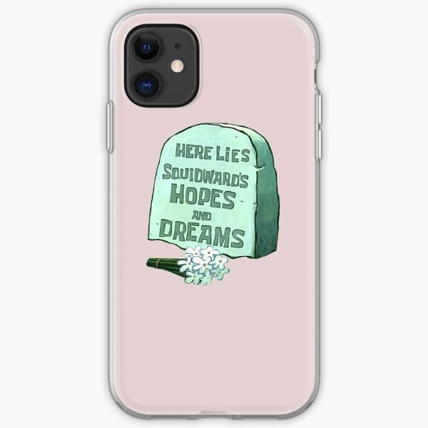 Spongebob Here Lies Squidward's Hopes and Dreams iPhone Soft Case