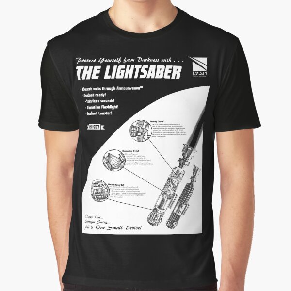 Vista previa del artículo con la obra «Light Sabre Retro Anuncio», diseñado y vendido por Bungus Kungus.