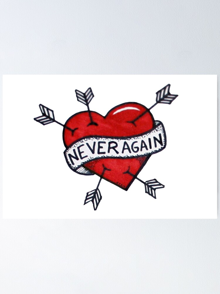 NAVY Never Again discharged Sailor Jerry Traditional tattoo style Flash  poster  eBay