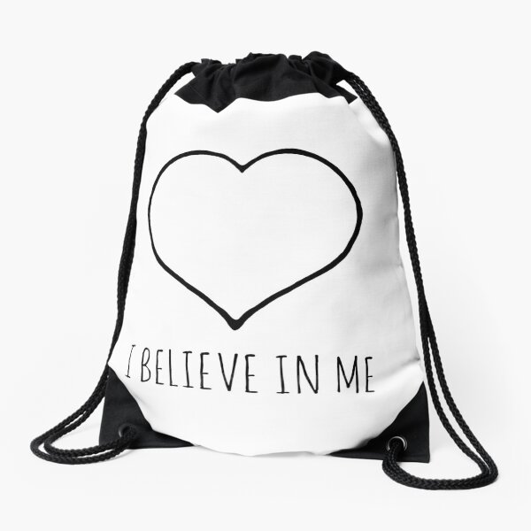 I believe in me heart Drawstring Bag