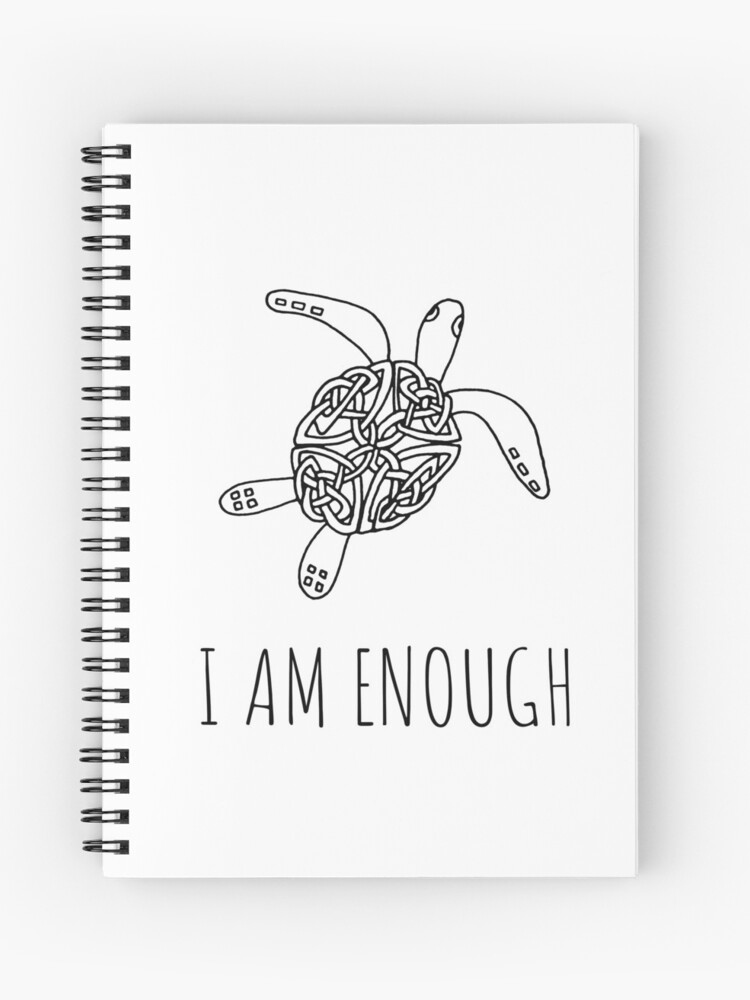 Thumbnail 1 of 3, Journal, I am enough turtle designed and sold by GillianAdams.