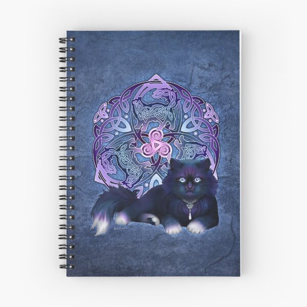 Item preview, Celtic Fluffy Black Cat designed and sold by Brigid Ashwood.
