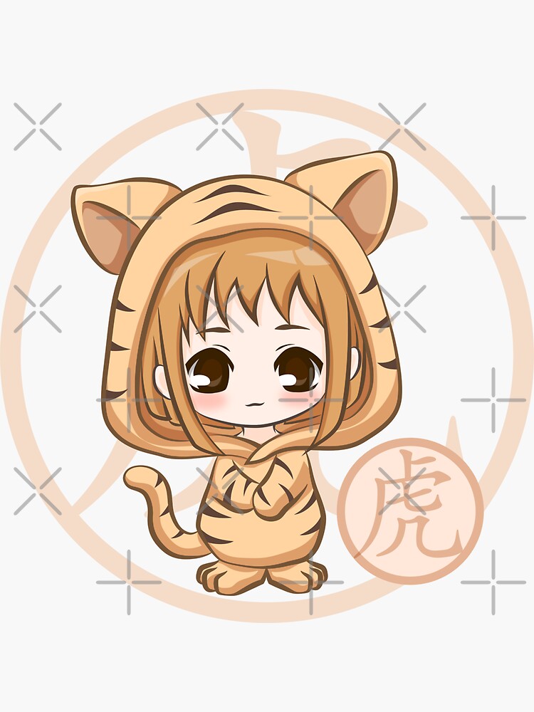 "Chibi Kisa Tiger Zodiac Fruits Basket" Sticker by LoShimizu Redbubble
