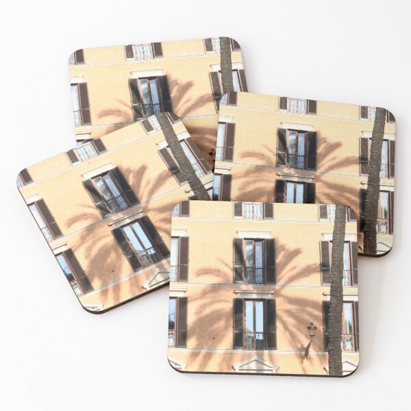 Item preview, Palm Tree Shadow on Building Facade Rome Italy designed and sold by Anna Lemos.