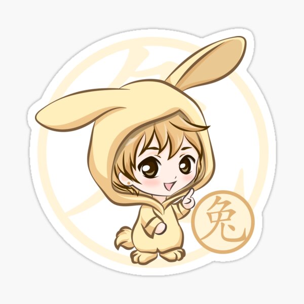 Chibi Momiji Rabbit Zodiac Fruits Basket Sticker